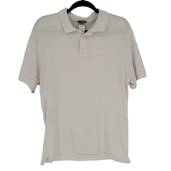 Patagonia Other - Patagonia mens medium white organic cotton short sleeve logo embroidered polo